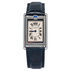 Cartier Tank Basculante 2405 W1011258 Edición limitada Millenium, esfera blanco roto, cuarzo, 24 mm