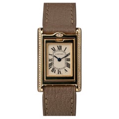 Cartier Tank Basculante 2480 Donna Diamante 18k YG