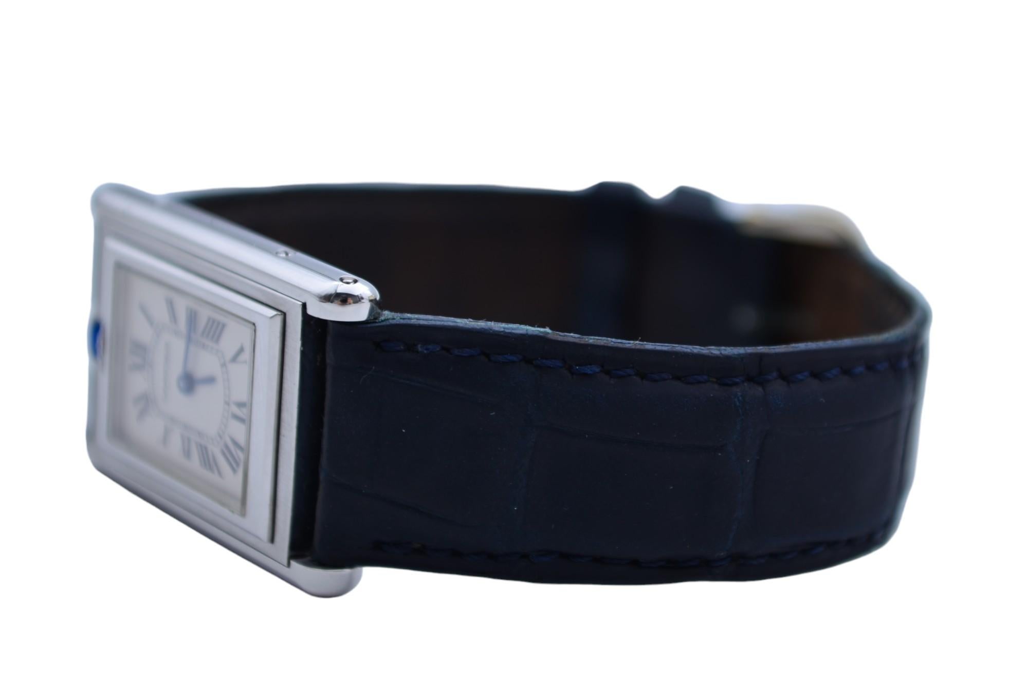 Cartier Tank Basculante 24x35mm Steel White Roman Dial Ref: 2405 1