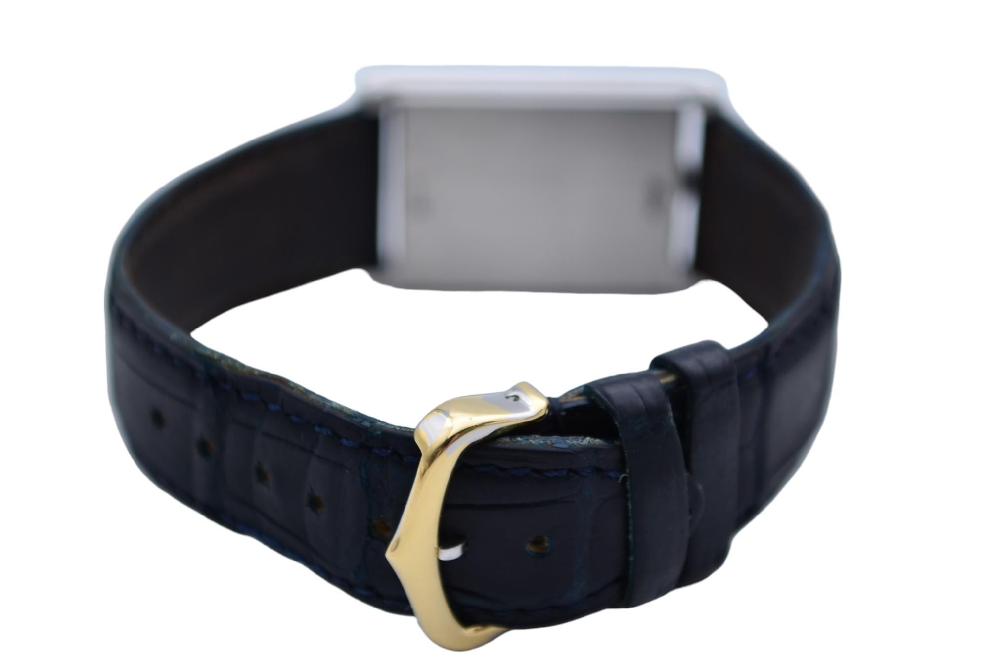 Cartier Tank Basculante 24x35mm Steel White Roman Dial Ref: 2405 4