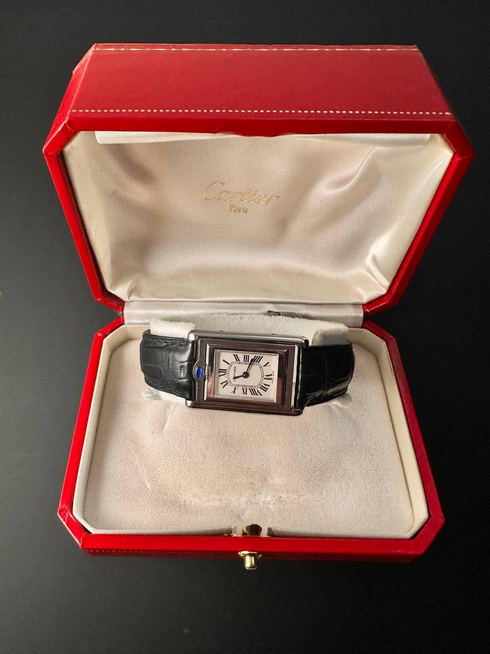 Cartier: Tank Basculante-Quarz-Uhr 3