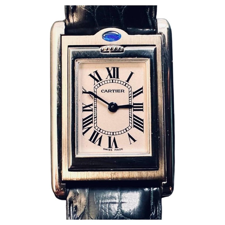 Cartier Tank Basculante Quartz Movement Watch For Sale at 1stDibs | cartier  quartz movement, cartier reversible watch, cartier tank quartz movement