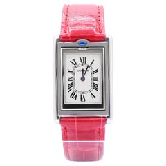 Cartier Tank Basculante in acciaio inossidabile 24 mm Incisione personalizzata Acappella 1999