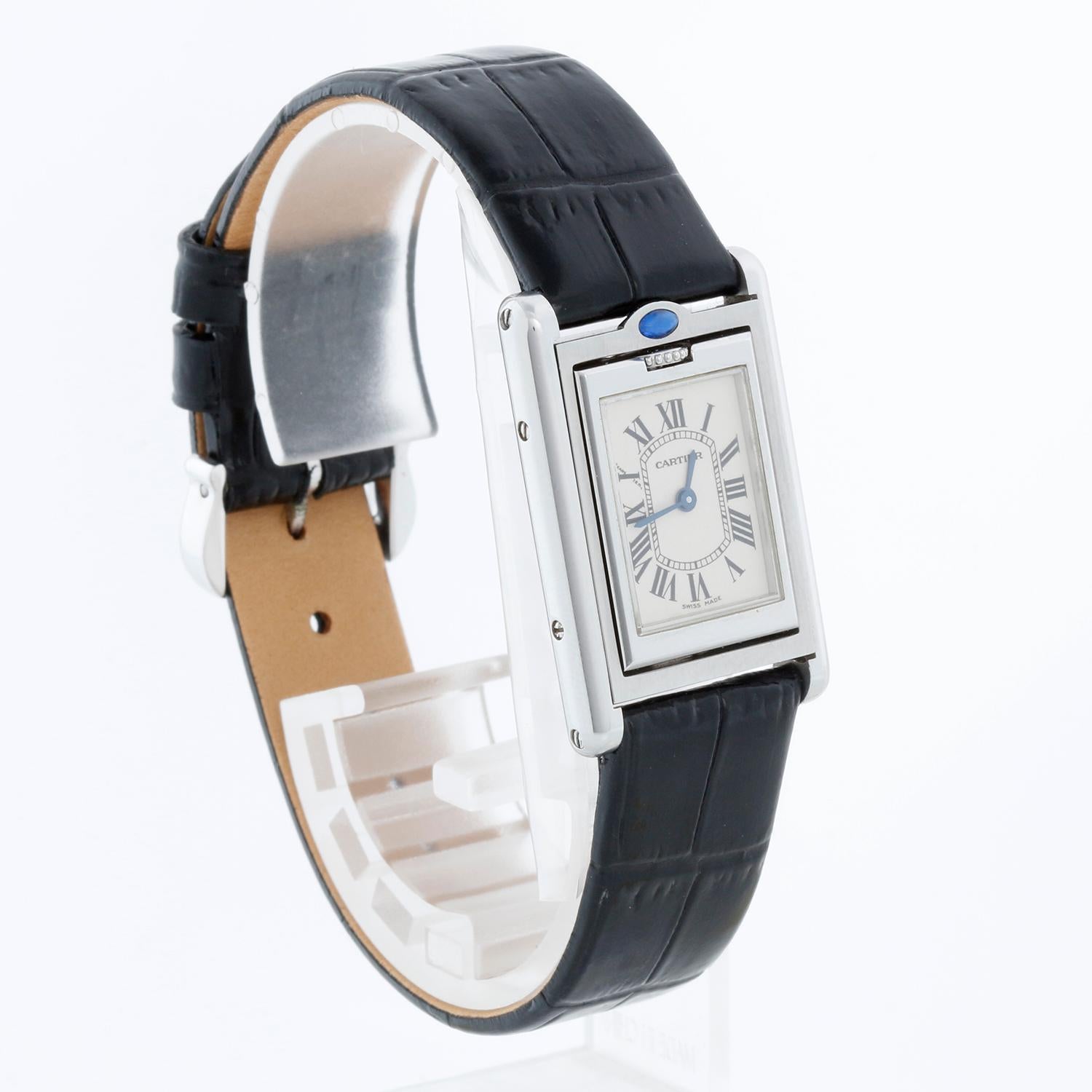 Cartier Tank Basculante Watch Ref 2386 Ladies In Excellent Condition For Sale In Dallas, TX
