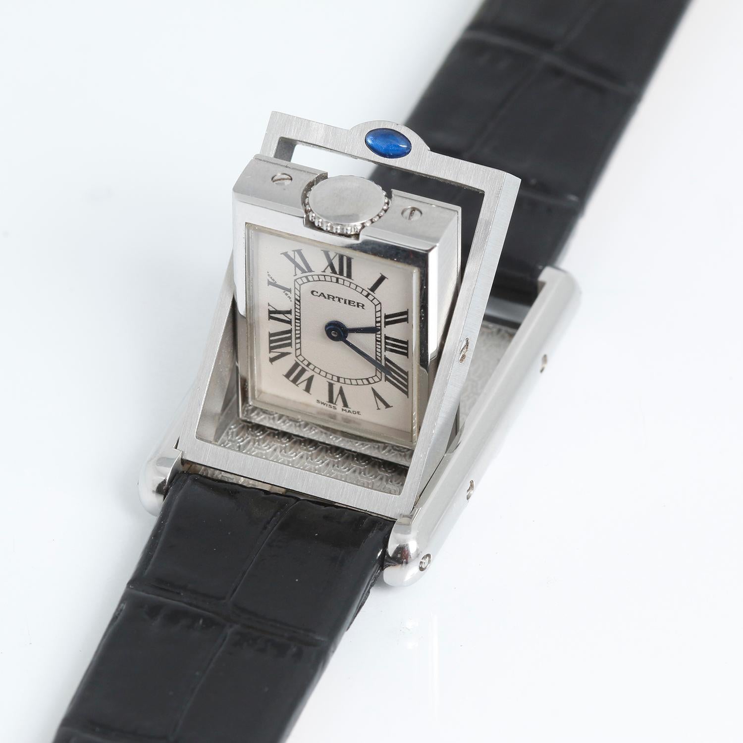 Women's Cartier Tank Basculante Watch Ref 2386 Ladies