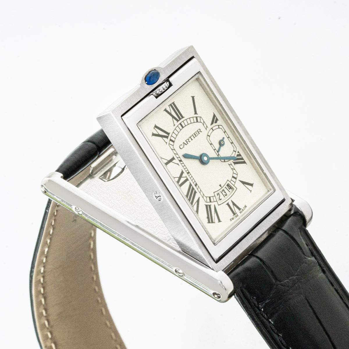 Uomo Cartier Tank Basculante XL 26mm 2522 in vendita