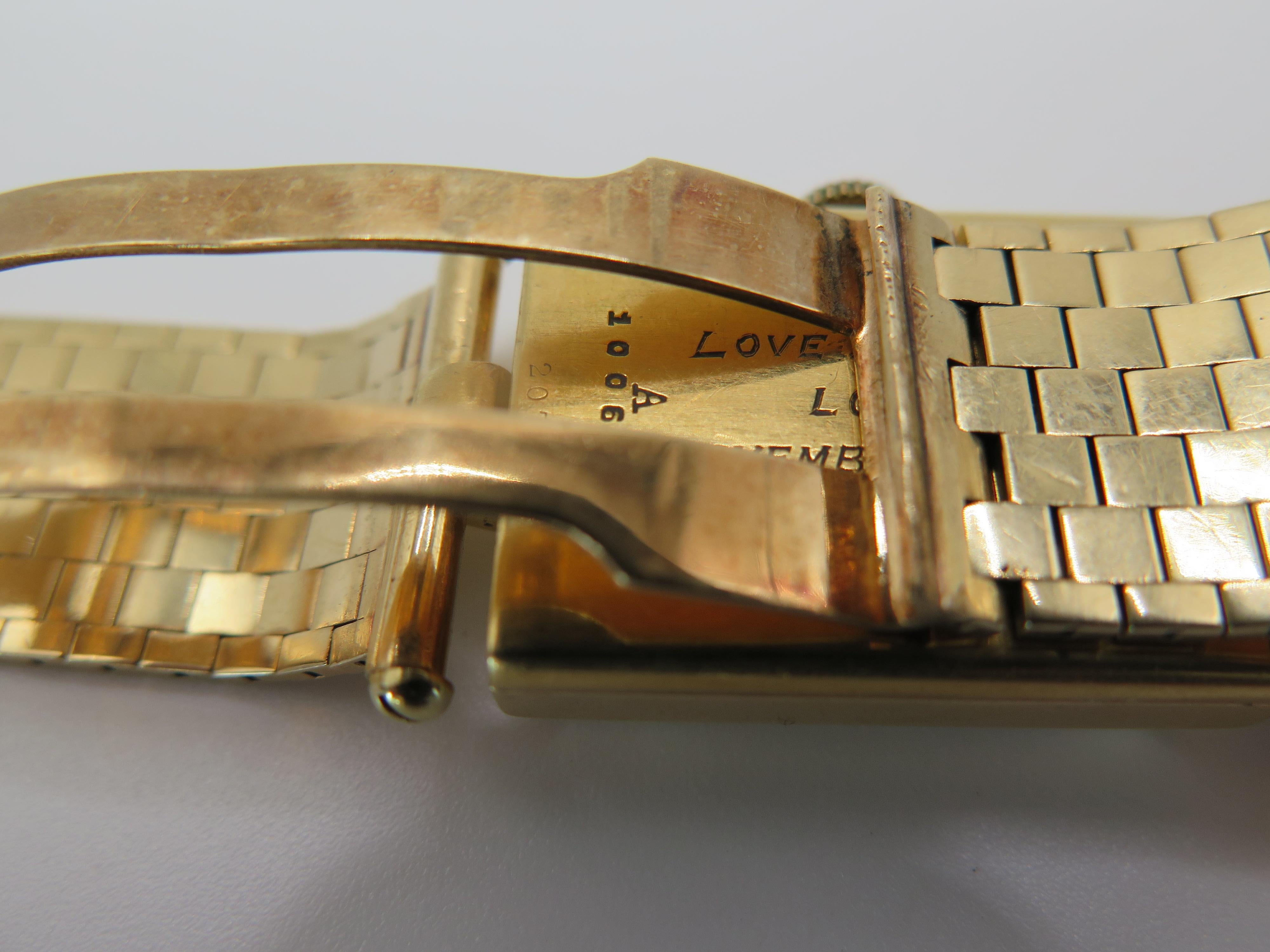 Cartier Tank degli anni '40 con bracciale d'oro in vendita 7