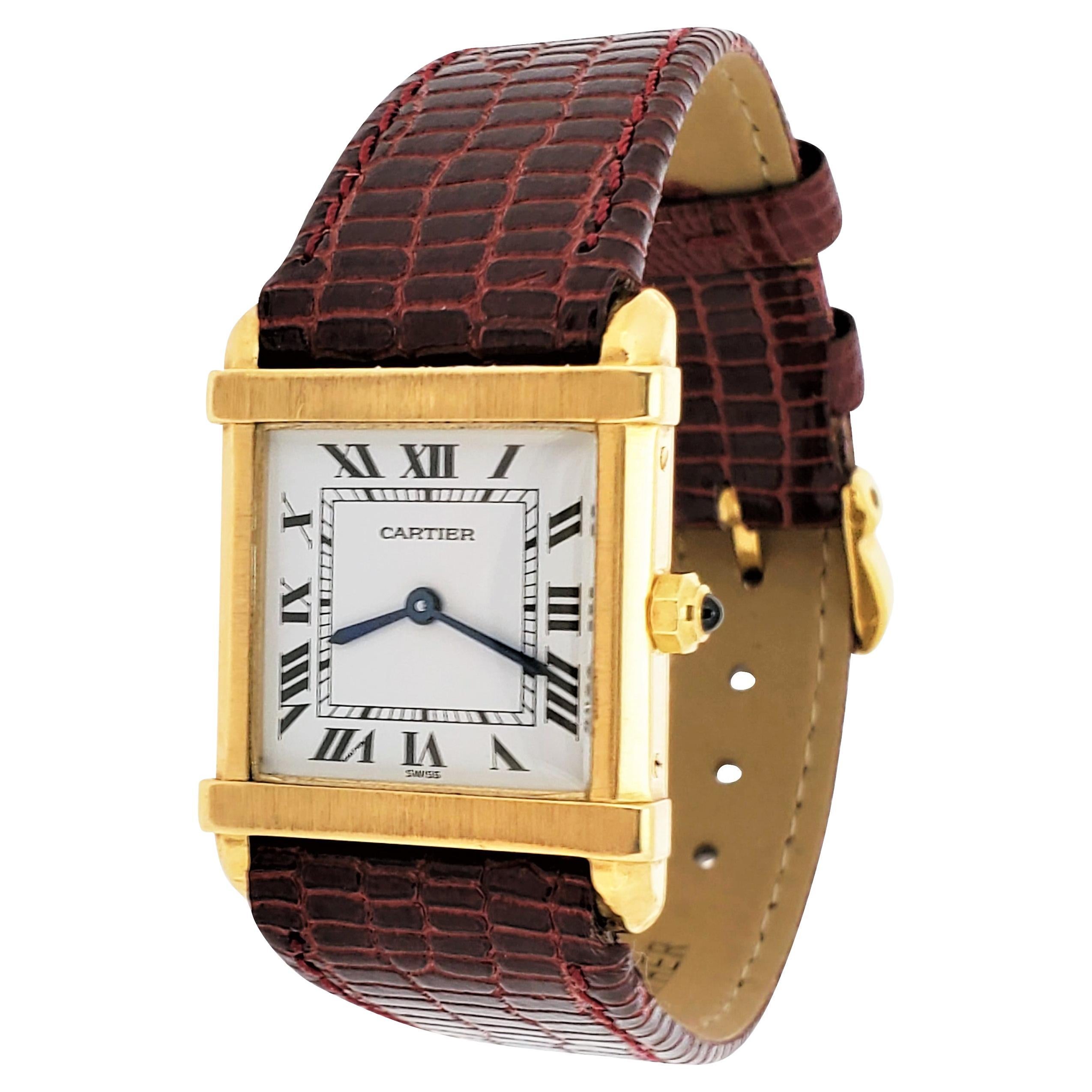 Cartier Tank Chinois 'Chinese Tank' Made in 18K Gold, circa 1980's