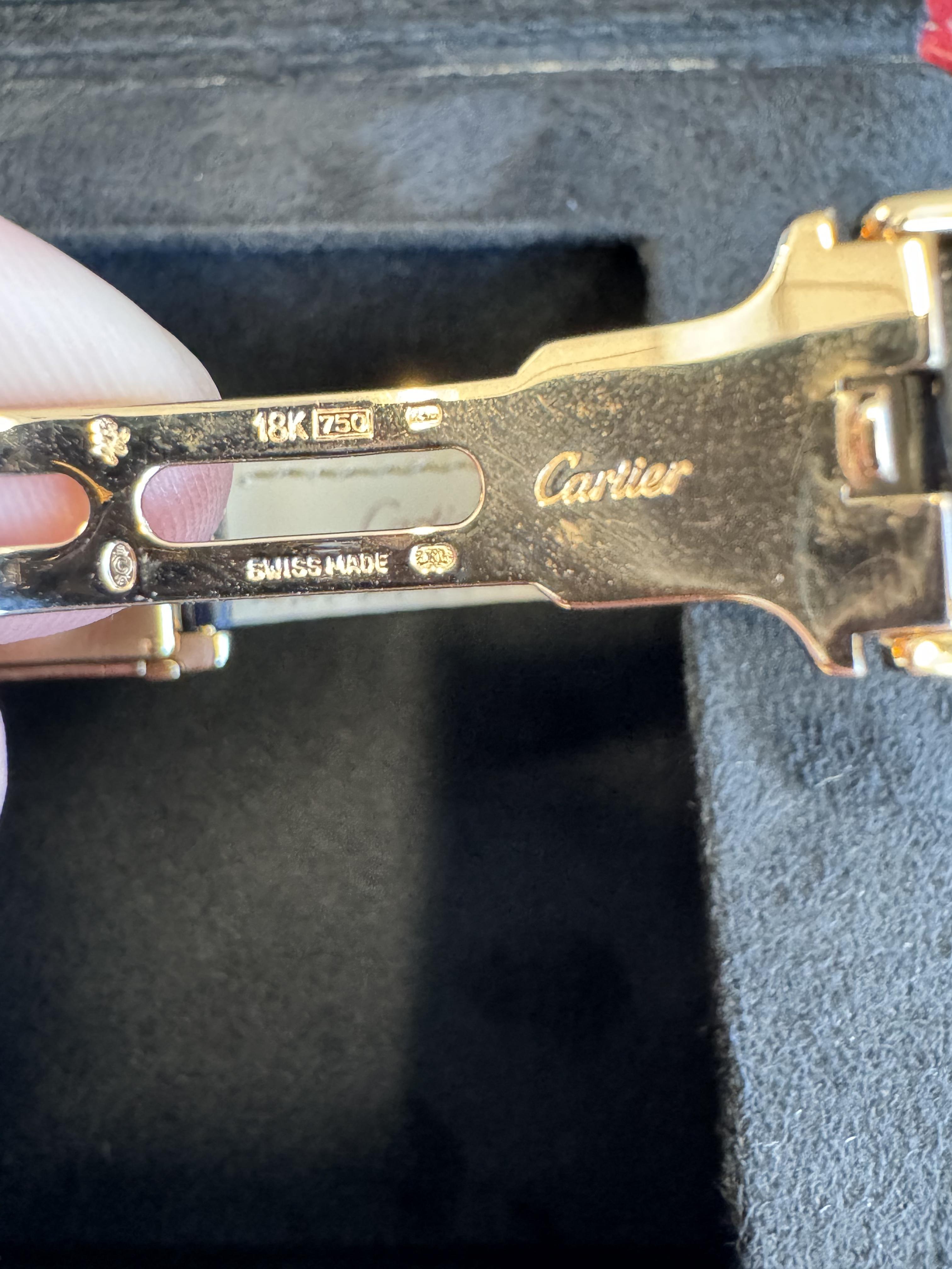 Cartier Tank Chinoise 2305 Fabrik Diamanten Marineblau Armband im Zustand „Hervorragend“ im Angebot in BEVERLY HILLS, CA