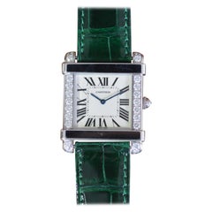 Cartier Tank Chinoise Large Model Platinum with Diamonds Unworn Full Set