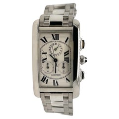 Cartier Tank Chronoflex Réf. 2312 Montre en or blanc 18 carats