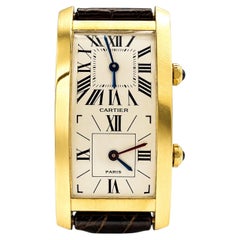 Cartier Tank Cintree 18K Yellow Gold Dual Time Watch