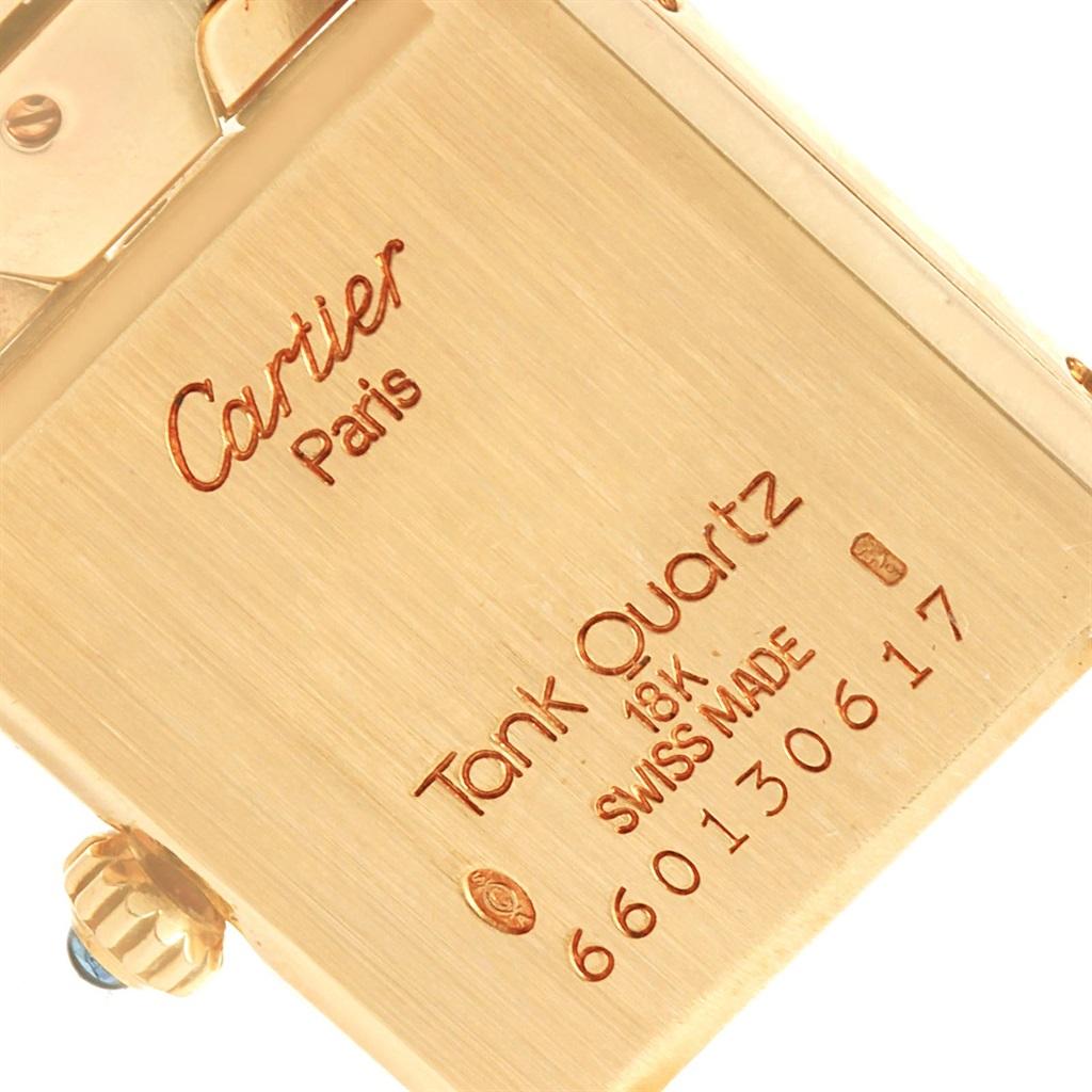 Cartier Tank Classic Paris 18 Karat Yellow Gold Ladies Watch 2