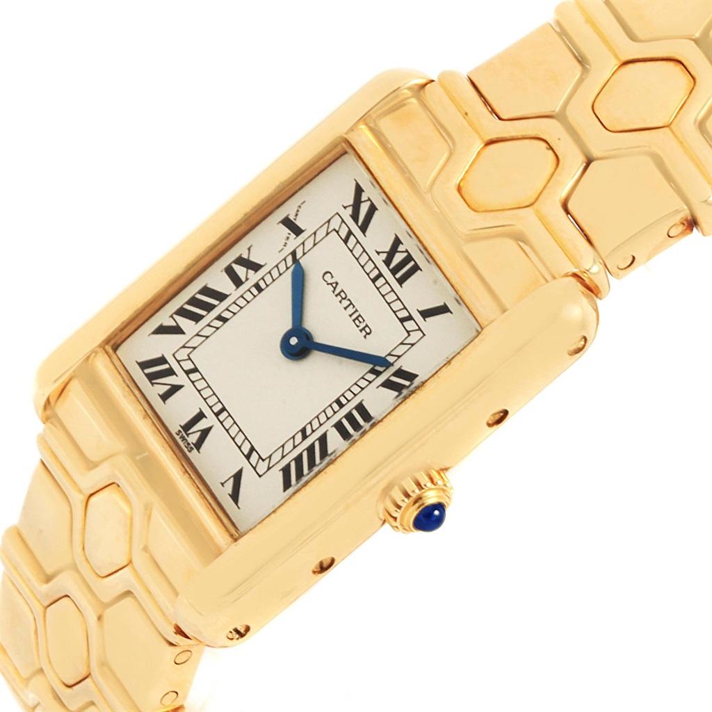 Cartier Tank Classic Paris 18 Karat Yellow Gold Ladies Watch 3