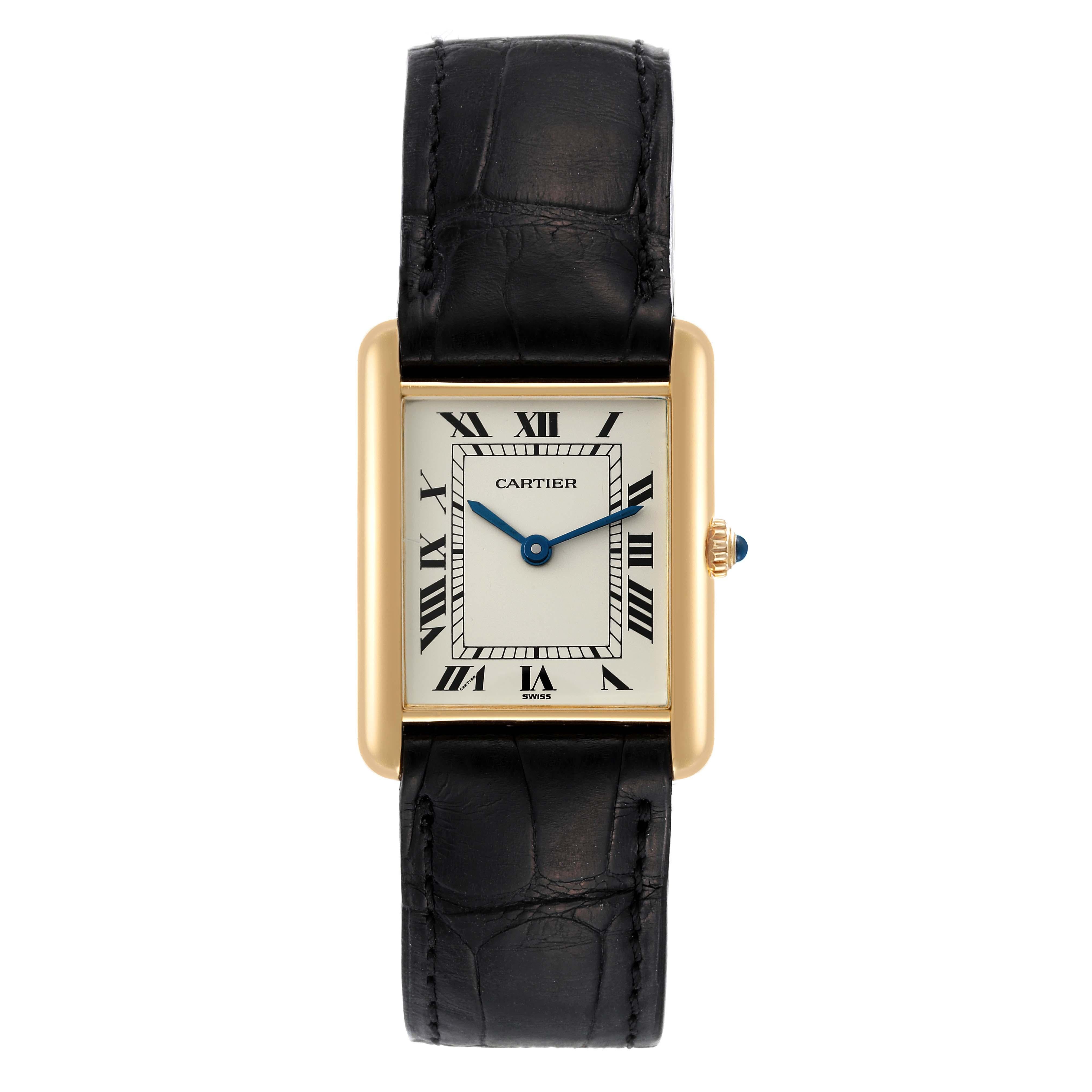 Black and top gold cartier watch
