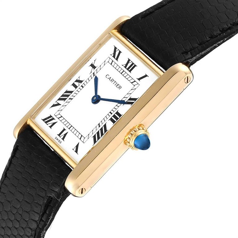 Cartier Tank Classic Paris Yellow Gold Ultra-Thin Mechanical Men’s ...