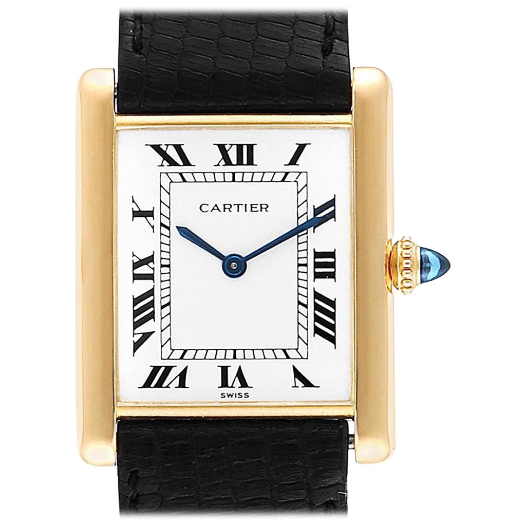 Cartier Tank Classic Paris Yellow Gold Ultra-Thin Mechanical Men’s Watch