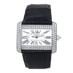 Cartier Tank Divan 18 Karat White Gold Quartz Ladies Watch WA301370