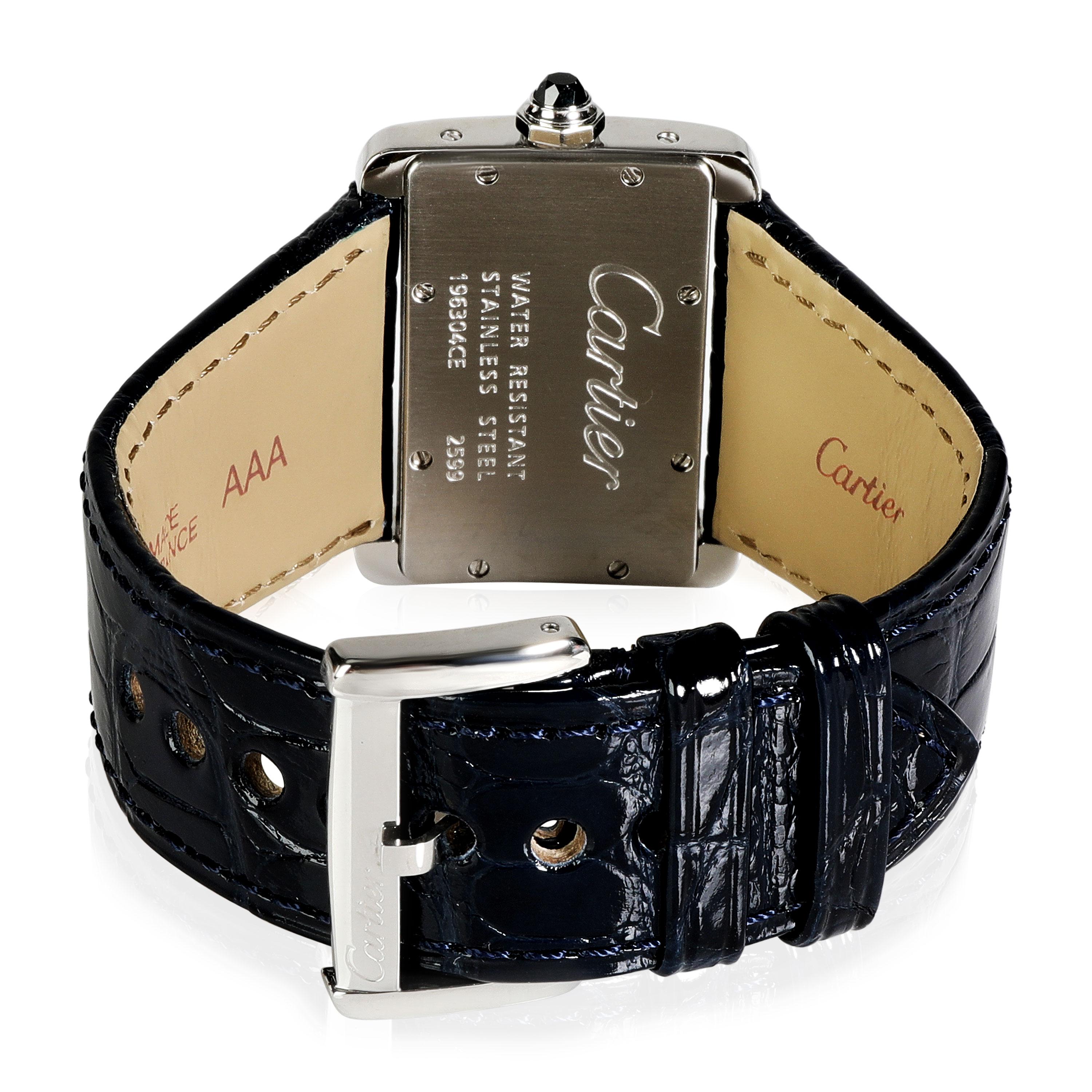 Cartier Tank Divan 2599 Damenuhr in  Edelstahl

SKU: 113563

PRIMÄRE DETAILS
Marke: Cartier
Modell: Panzer Diwan
Herkunftsland: Schweiz
Uhrwerk Typ: Quarz: Batterie
Jahr der Herstellung: 2000-2009
Zustand: In ausgezeichnetem Zustand und kürzlich von