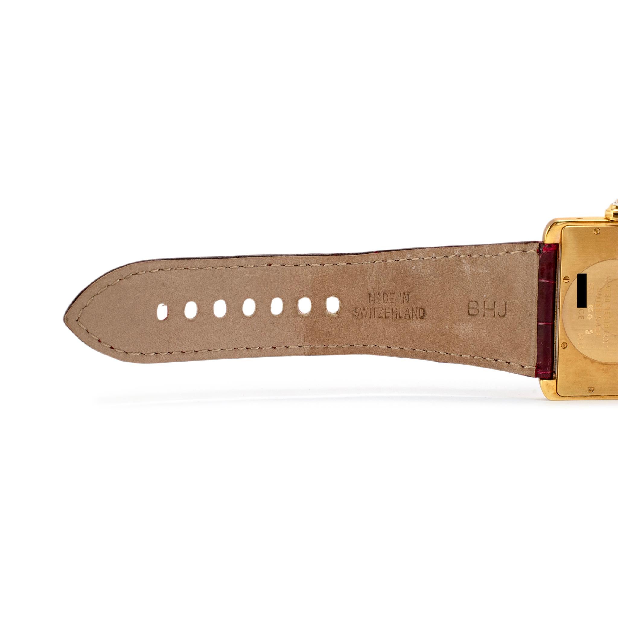Reloj Cartier Tank Divan 38MM 2602 Bisel Diamante Oro Amarillo 18K en venta 1
