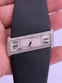 Cartier Tank Divan Rare Tank Divan Diagonale White Gold Diamonds