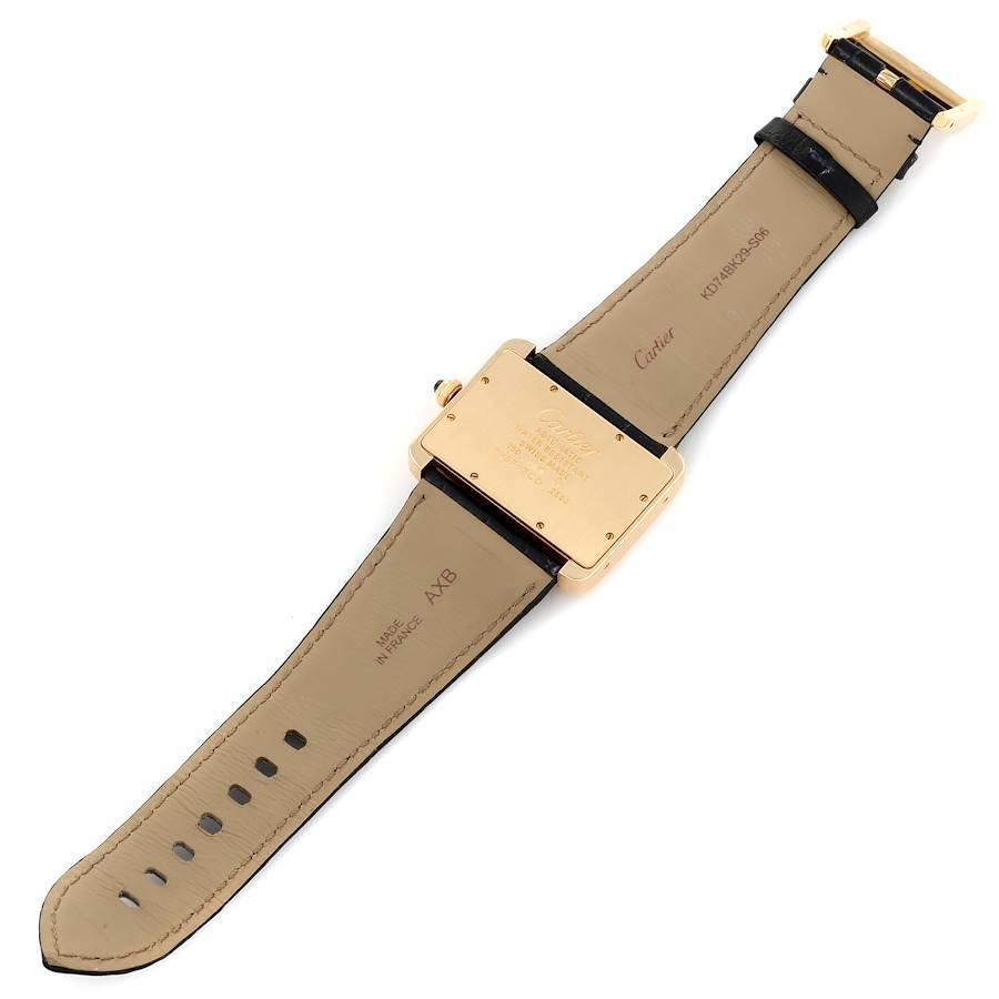 Cartier Tank Divan Large Silver Dial Yellow Gold Ladies Watch W6300856 For Sale 2