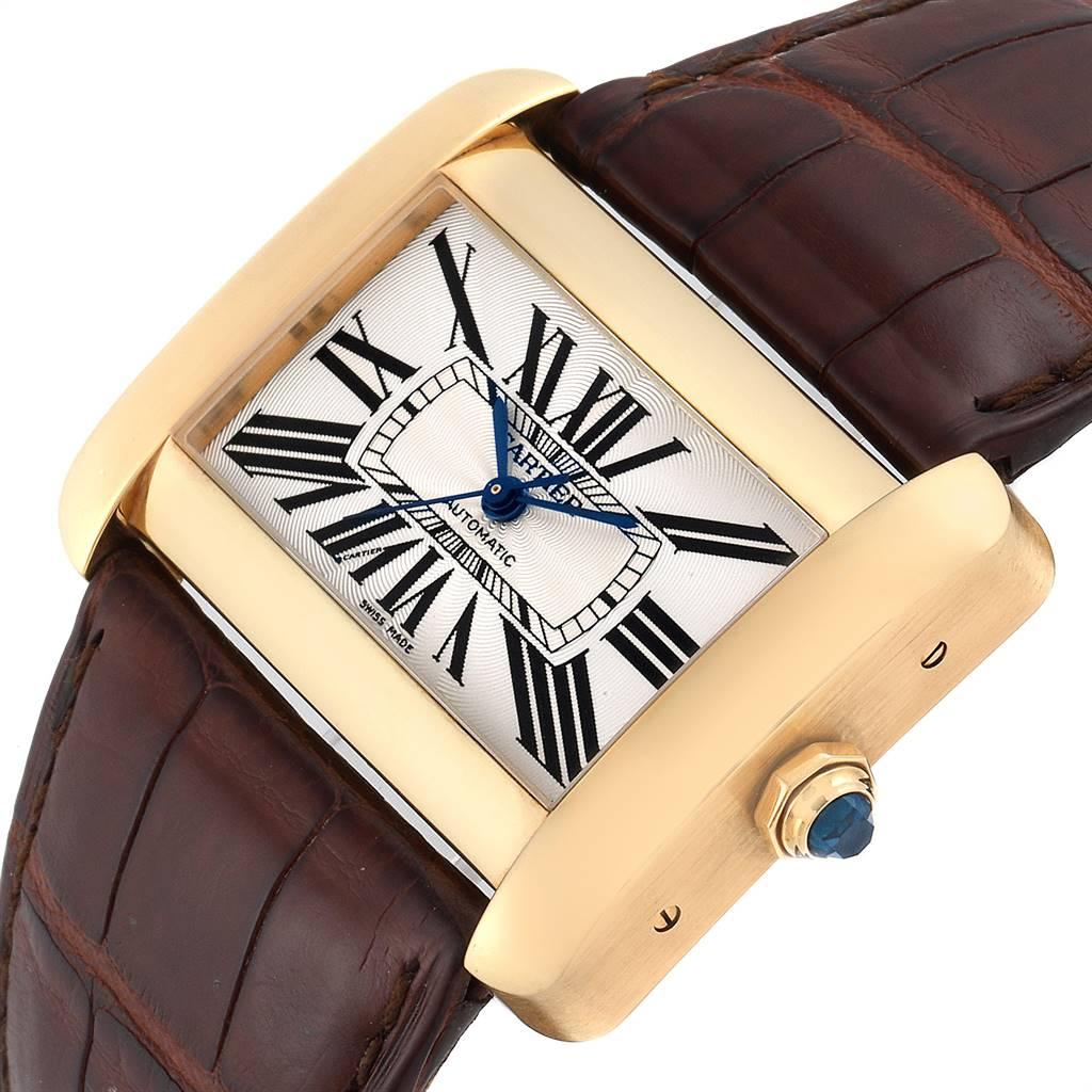 Cartier Tank Divan Large Yellow Gold Ladies Watch W6300856 Box Papers 1