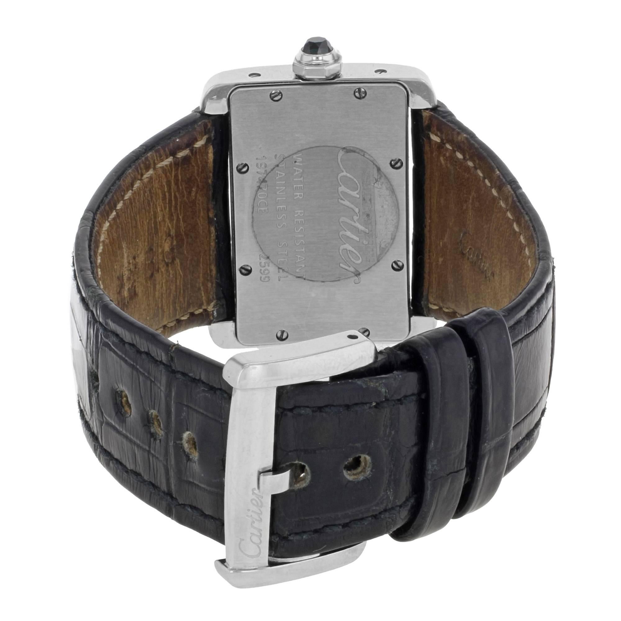 Modern Cartier Tank Divan Mini W6300255 Rectangle Silver 31.5 Steel Quartz Ladies Watch