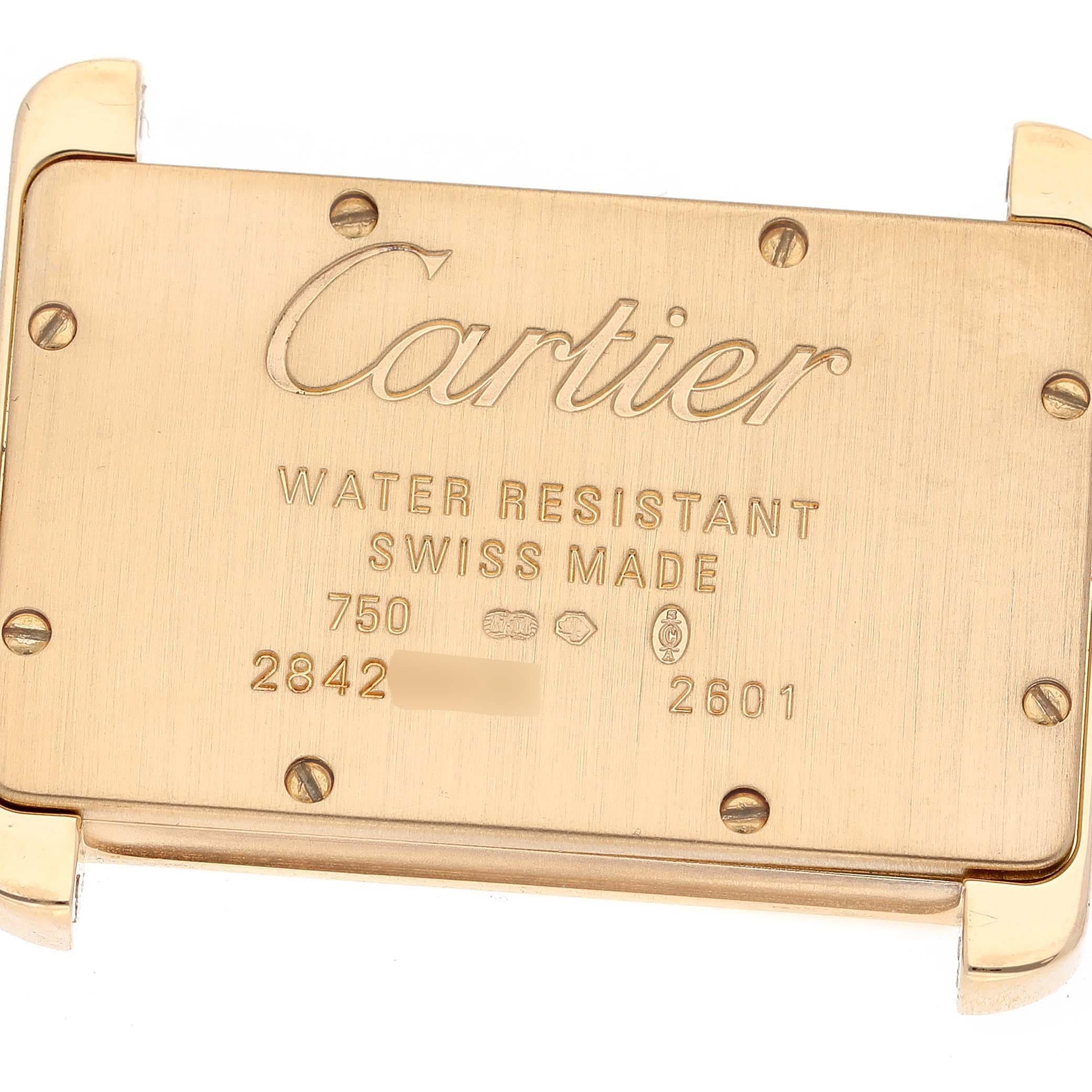 Cartier Tank Divan Mini Montre pour femme en or jaune et diamants WA301071 Pour femmes en vente