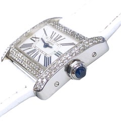 Cartier Tank Divan Steel and Diamond Set Quartz Wristwatch