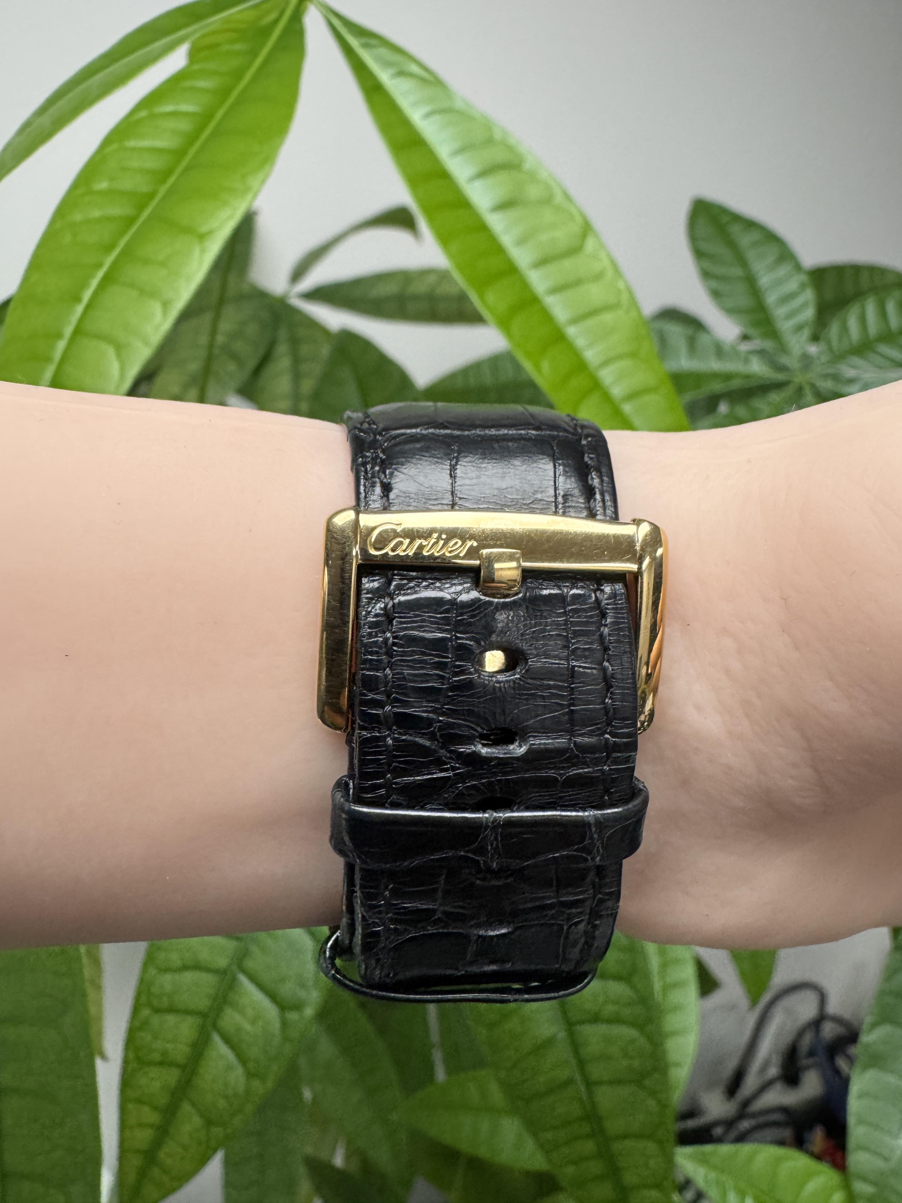 Cartier Tank Divan W6300556 18k Yellow Gold Quartz Ladies Watch en venta 3