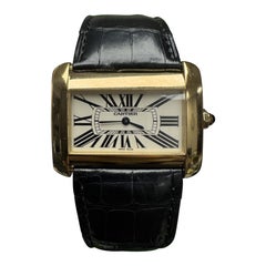 Cartier Tank Divan W6300556 18k Yellow Gold Quartz Ladies Watch