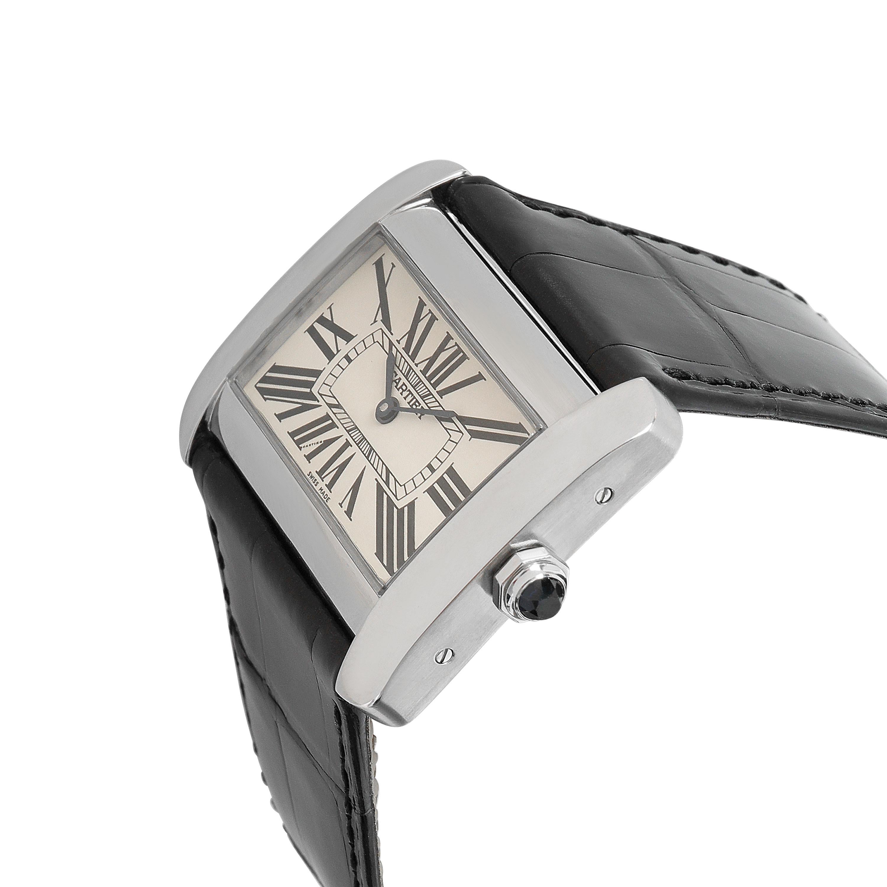cartier tank divan on wrist