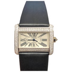 Cartier Tank Divan White Gold and Diamond Set Quartz Wristwatch