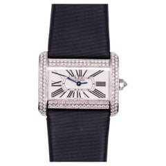 Cartier Tank Divan White Gold Diamond Ladies Dress Watch Ref. 2613