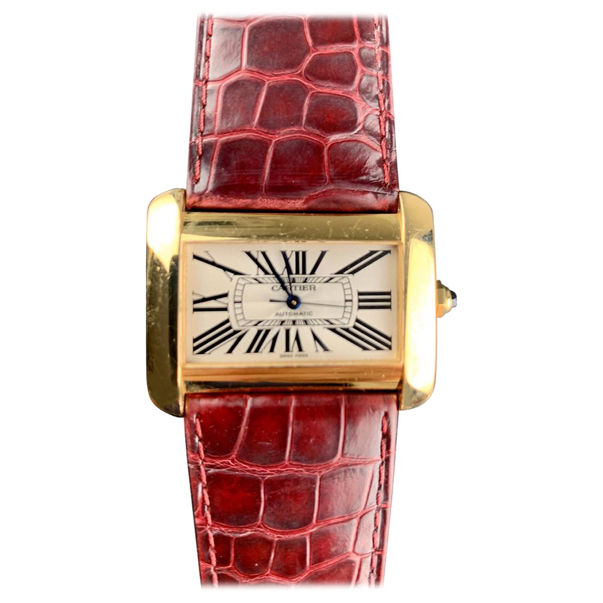 Cartier Tank Divan XL Ref. 2602 18 Carat Yellow Gold Watch