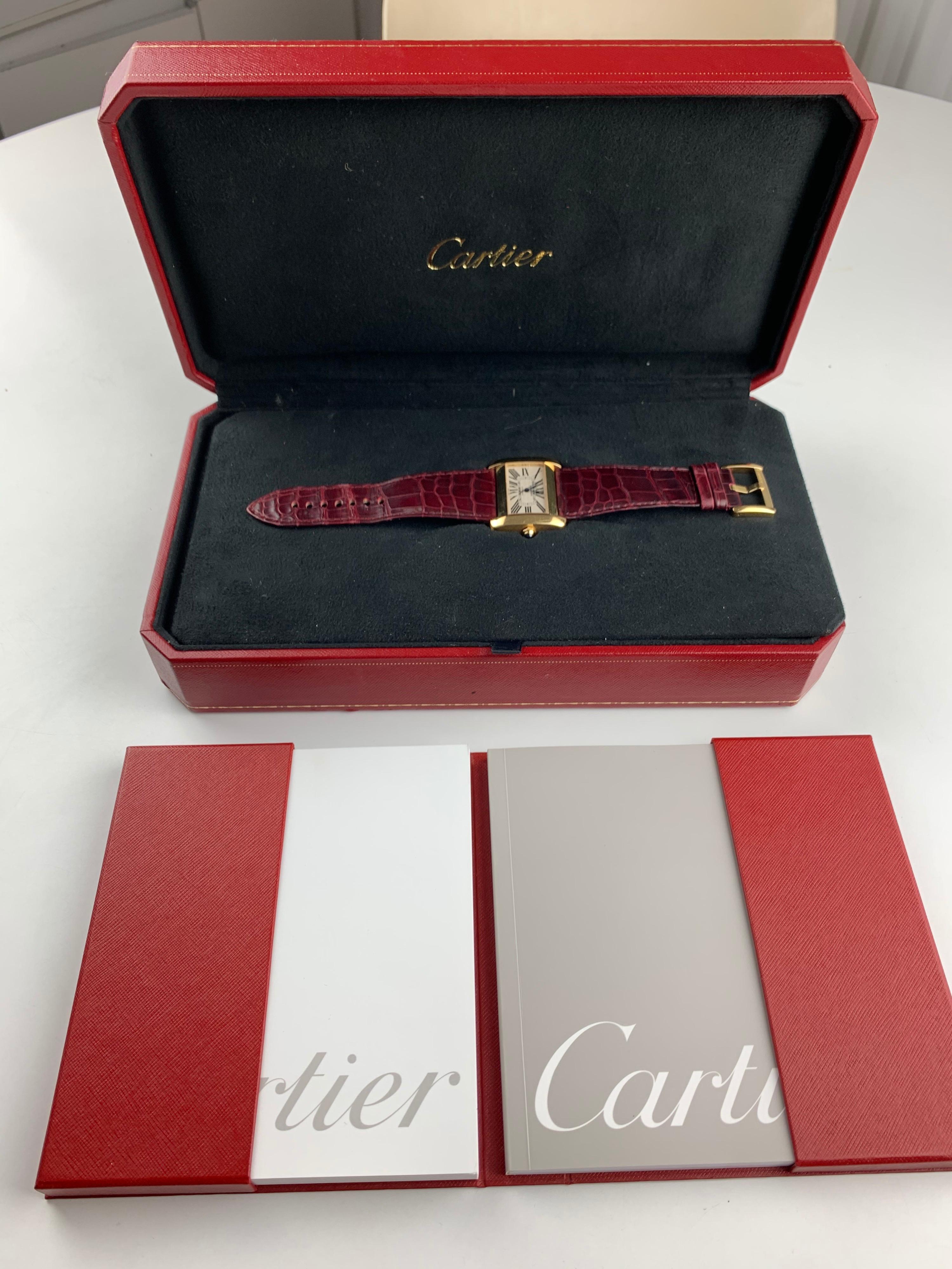 Cartier Tank Divan XL Ref. 2602 18 Carat Yellow Gold Watch 9