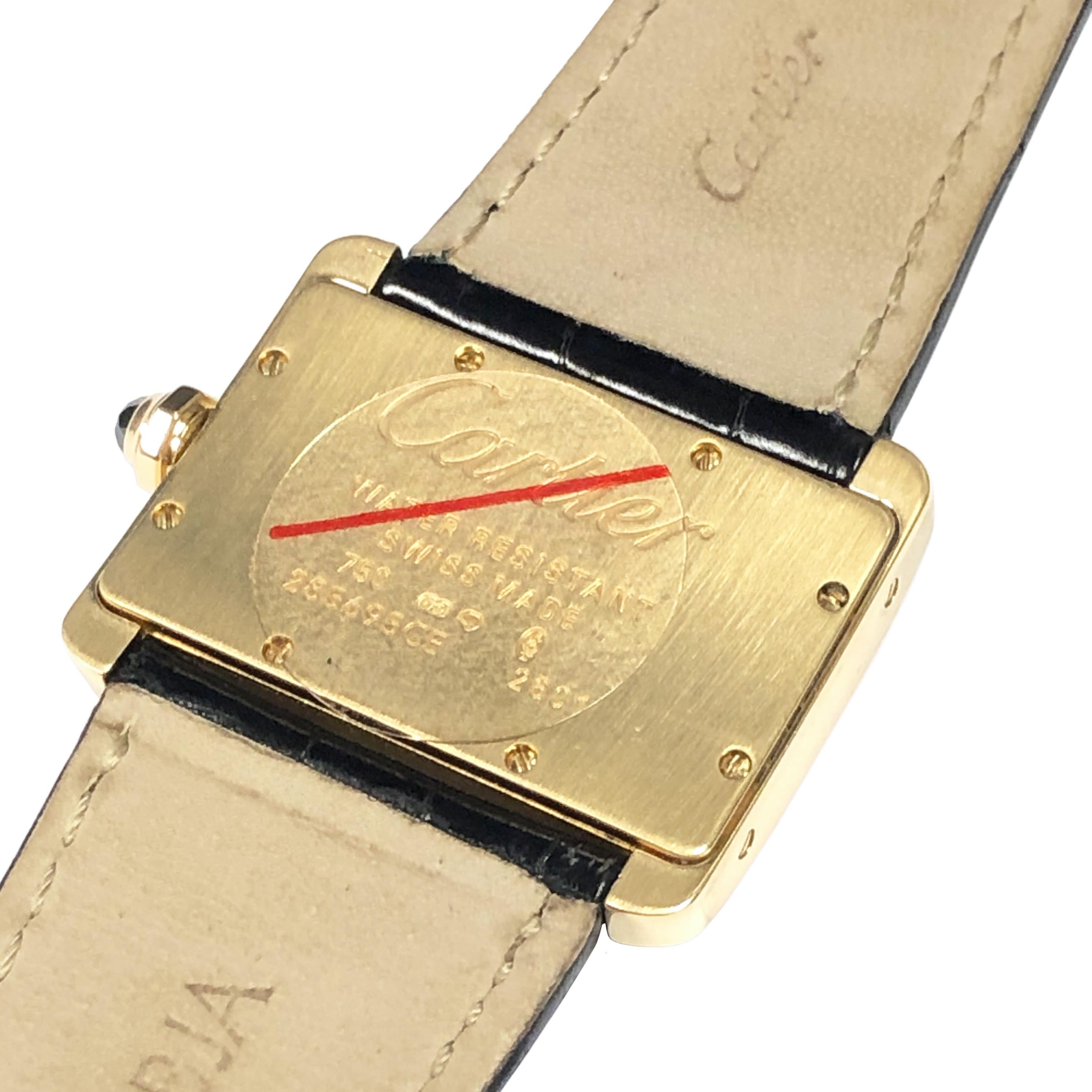 cartier tank divan on wrist