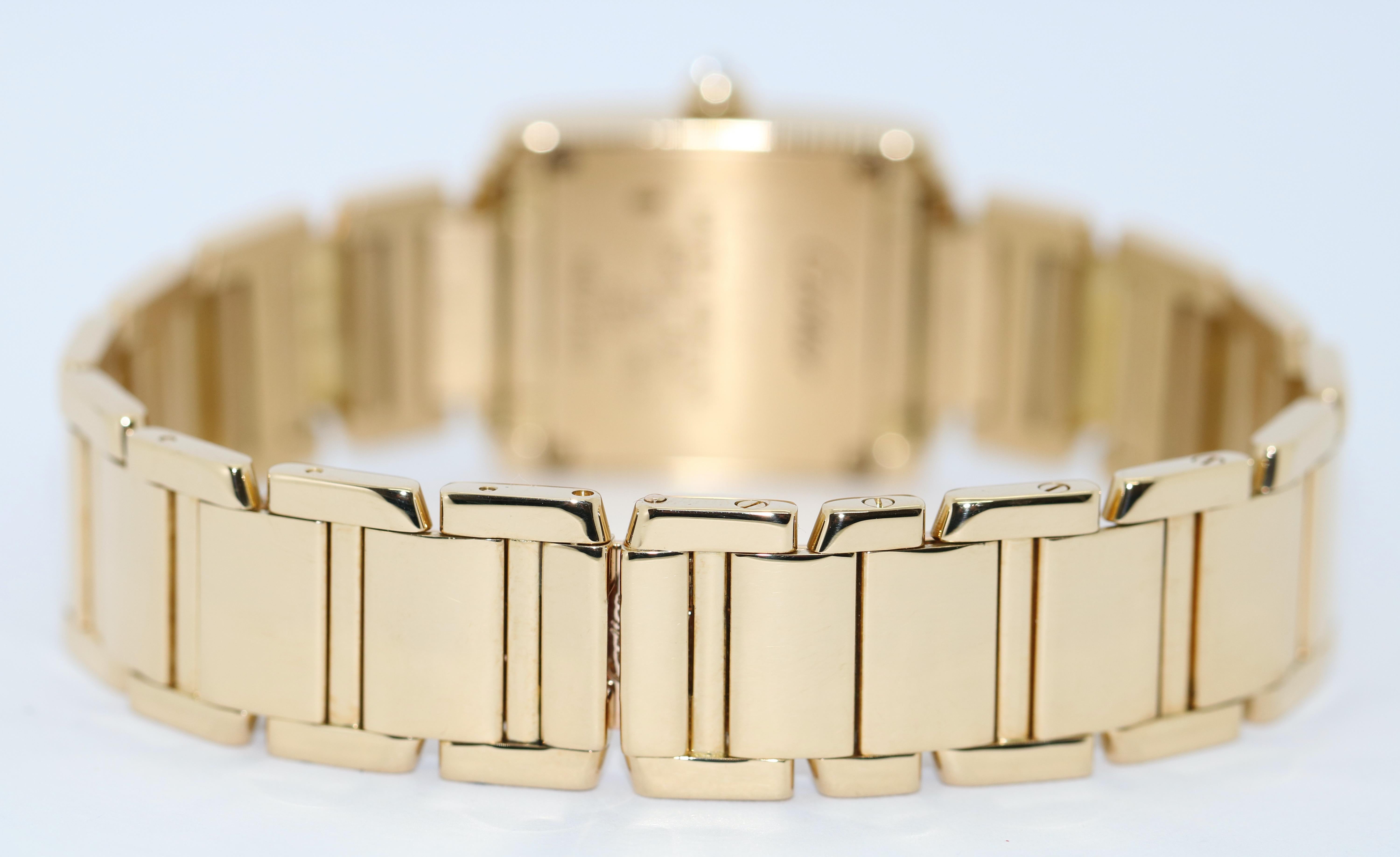 Cartier Tank Francaise 18 Karat Gold Ladies Wrist Watch with Diamonds. Ref. 2364 In Good Condition In Berlin, DE