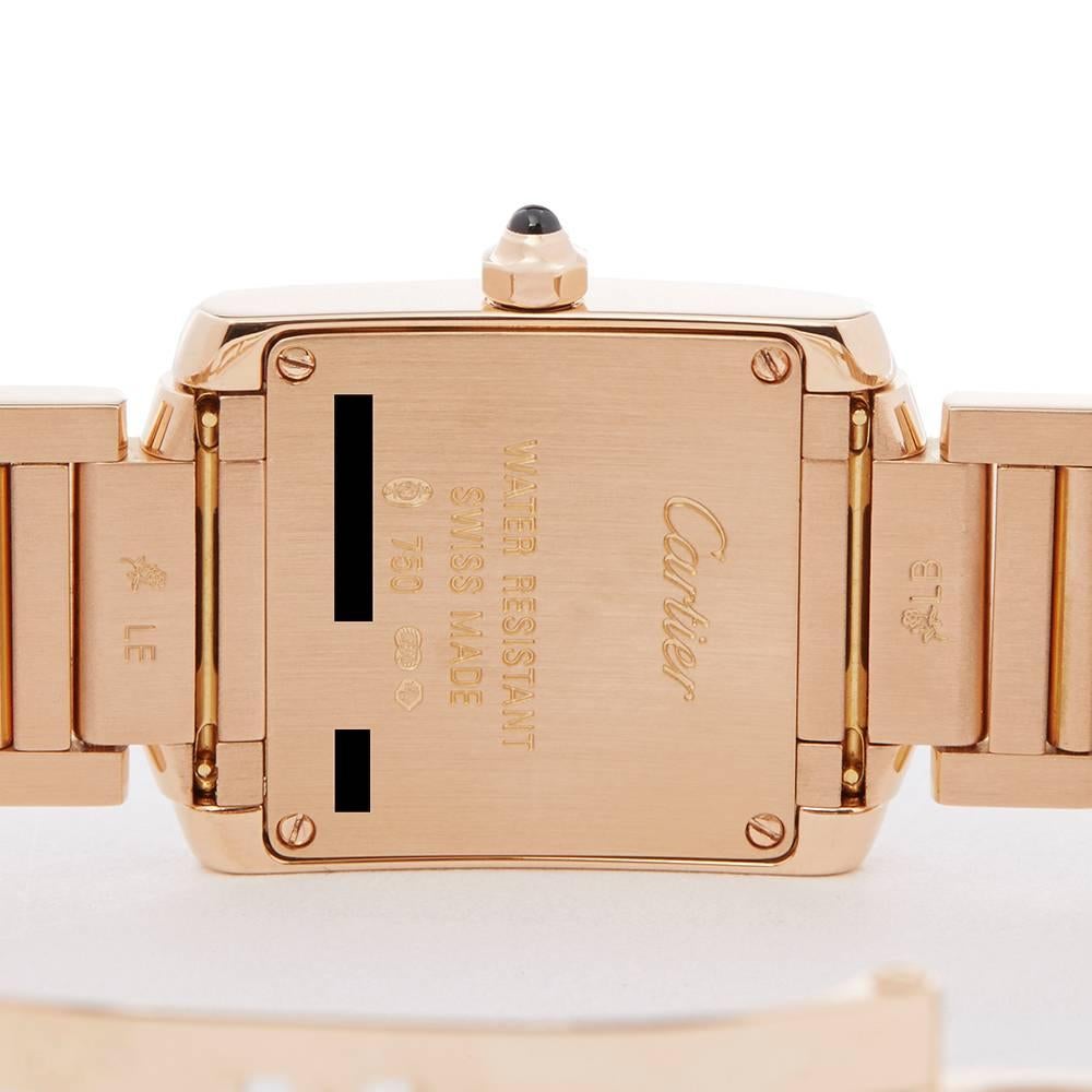 Women's Cartier Tank Francaise 18 Karat Rose Gold Women’s W500264H