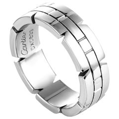 Bague Cartier Tank Française en or blanc 18 carats