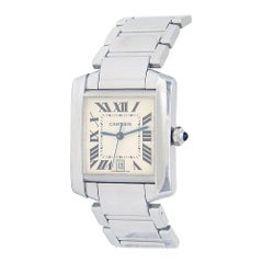 Cartier Tank Francaise 18 Karat White Gold Watch Automatic W50011S3