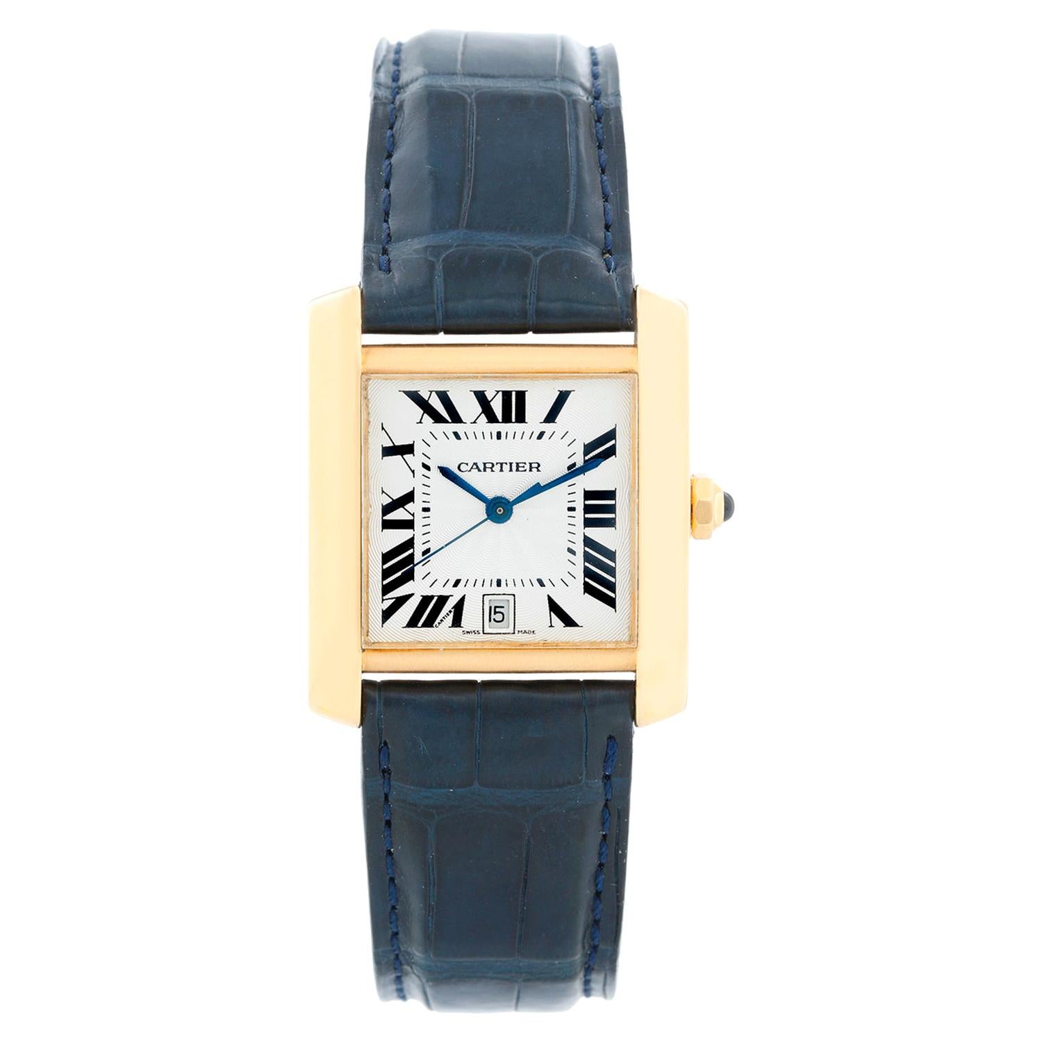Cartier Tank Francaise 18 Karat Yellow Gold Men's Watch W5000156