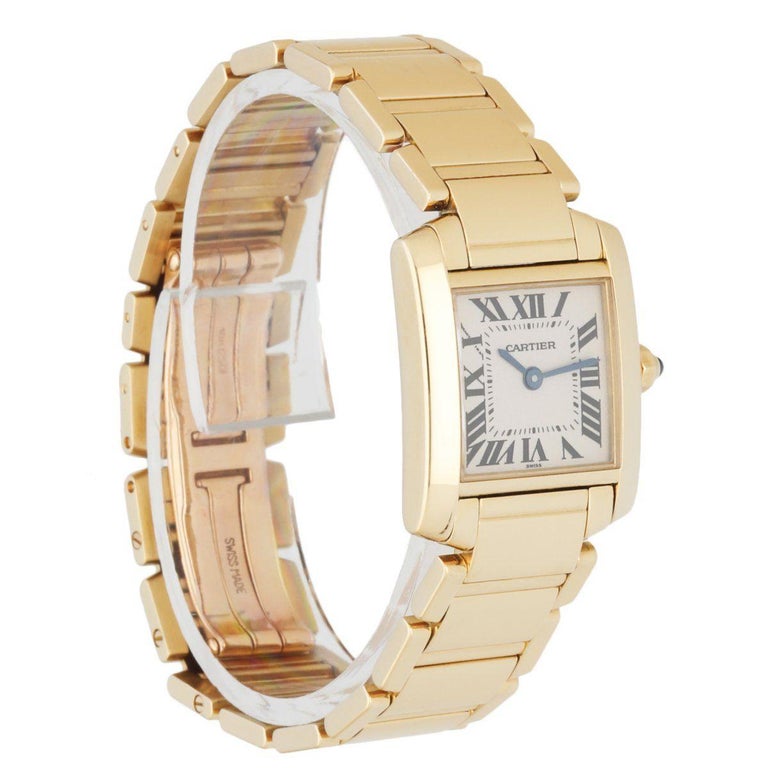 Cartier Tank Francaise 1820 18K Yellow Gold Ladies Watch In Excellent Condition In New York, NY