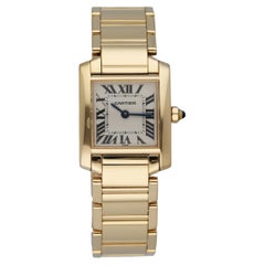 Cartier Tank Francaise 1820 Yellow Gold Ladies Watch