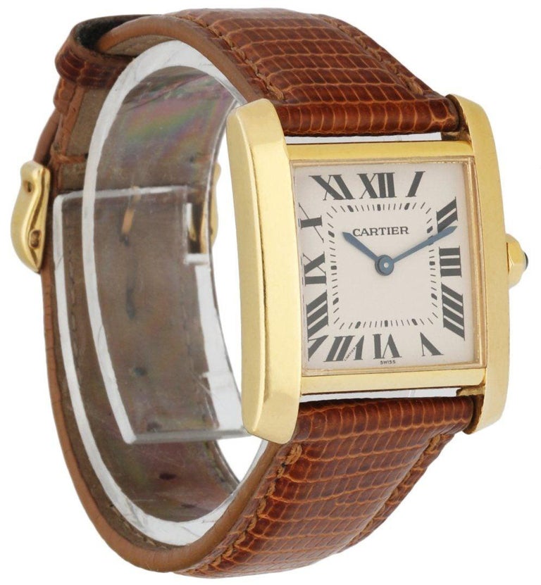 Cartier Tank Francaise 1821 Midsize Ladies Watch In Excellent Condition For Sale In Great Neck, NY