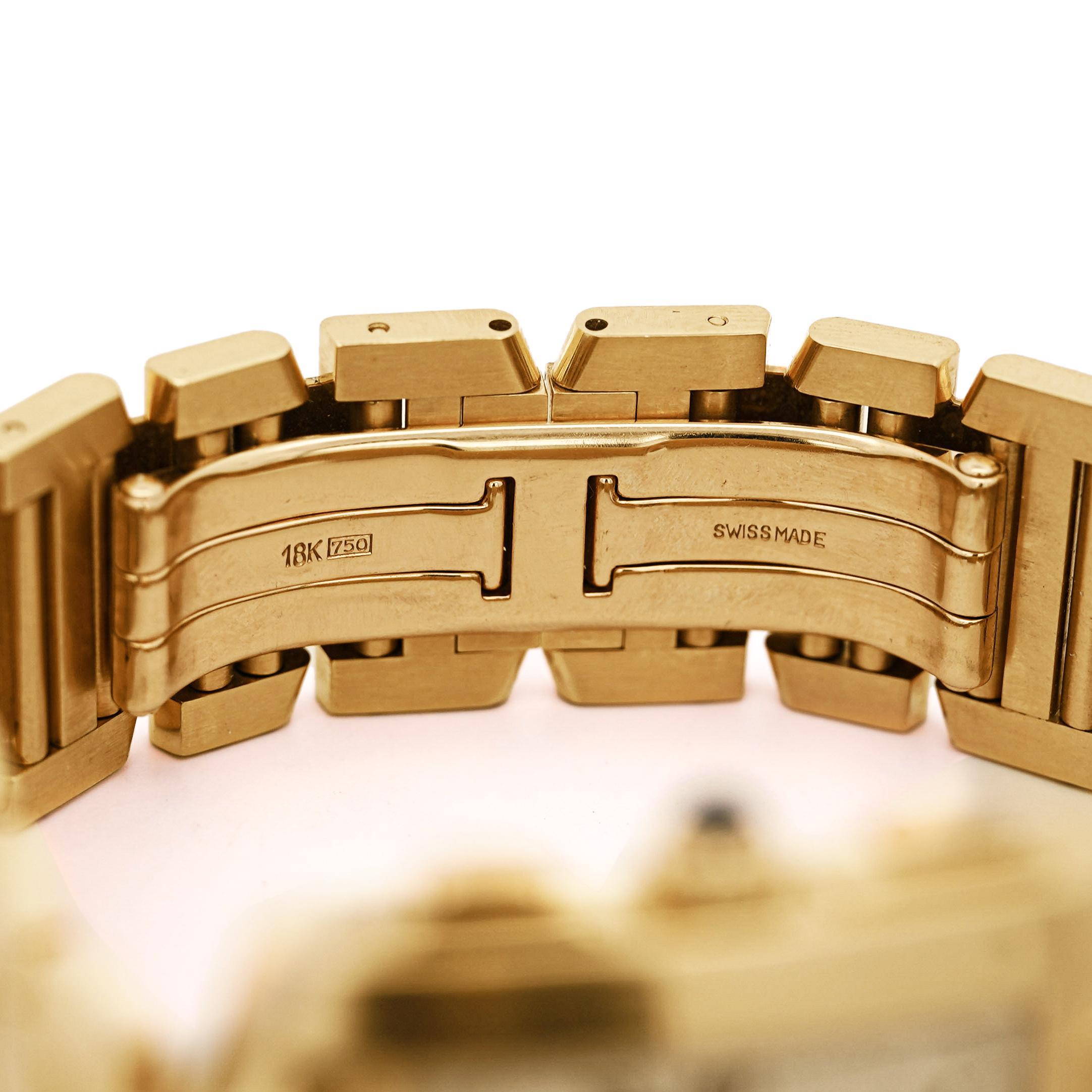 Orologio Cartier Tank Française 1830 Chronograph in oro 18 carati In condizioni ottime in vendita a Miami, FL