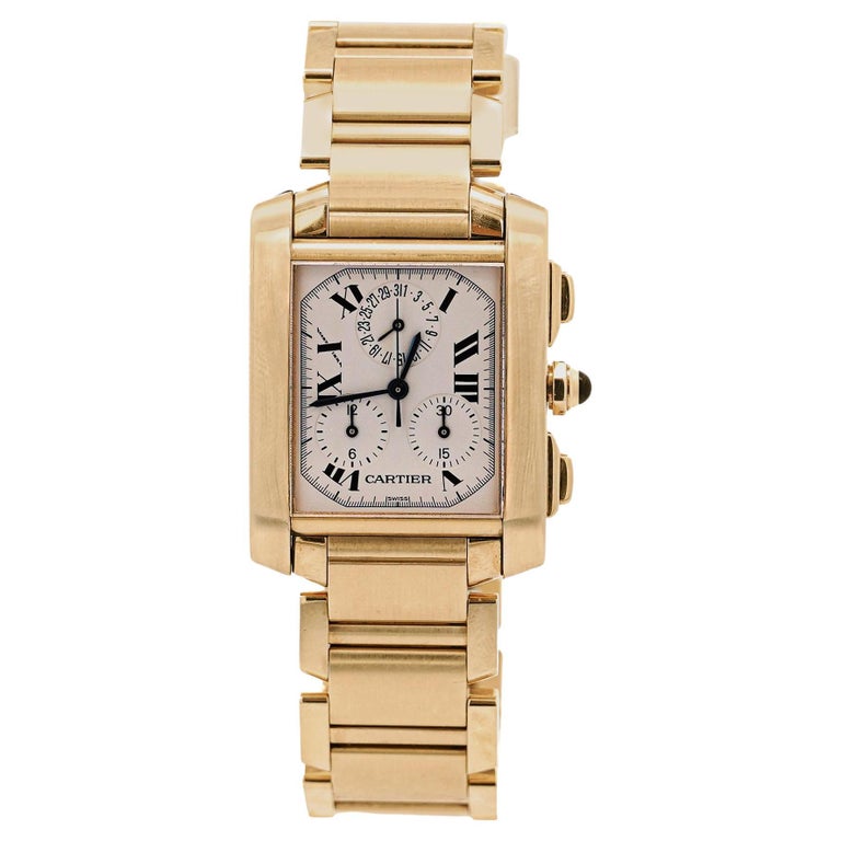Reloj Cartier Tank Française 1830 Cronógrafo Oro 18K en venta en