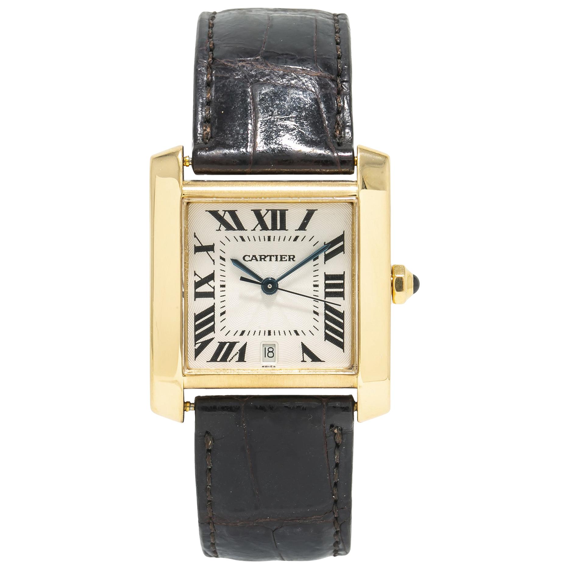 Cartier Tank Francaise 1840 18 Karat Yellow Gold Automatic Men's Watch