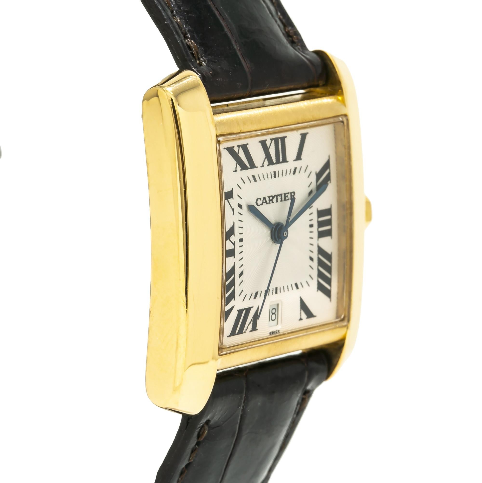 Men's Cartier Tank Francaise 1840, Off-White Dial, Certified and Warranty For Sale